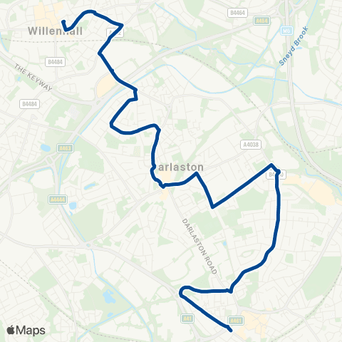 Diamond Bus Hall St - Wednesbury Bus Station map