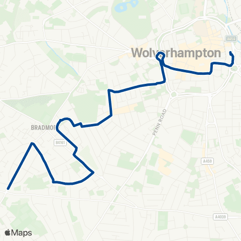 Diamond Bus Wolverhampton Bus Station - Laurel Grove map