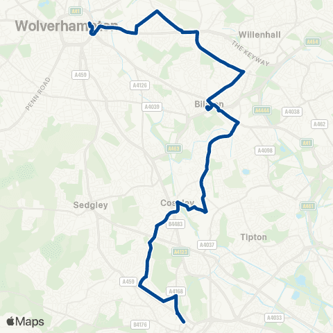 Diamond Bus Wolverhampton Bus Station - Ednam Rd map