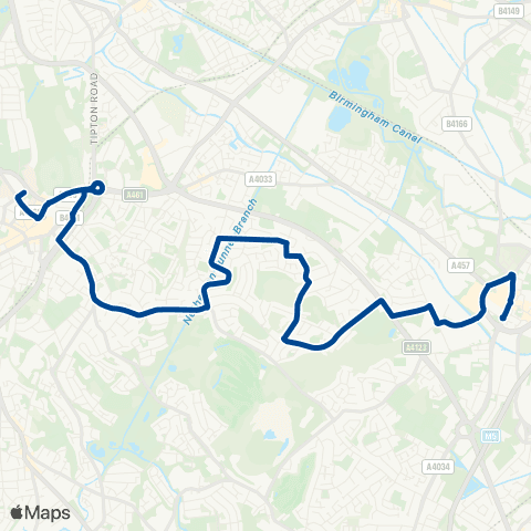 Diamond Bus Oldbury Interchange - Coronation Gardens map