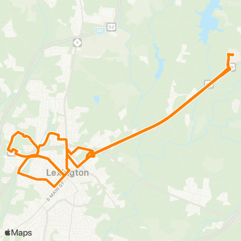 DC Rides Orange Route map