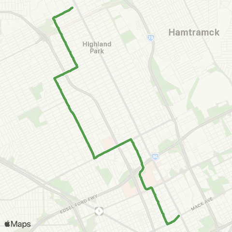 DDOT Mid-City Loop map