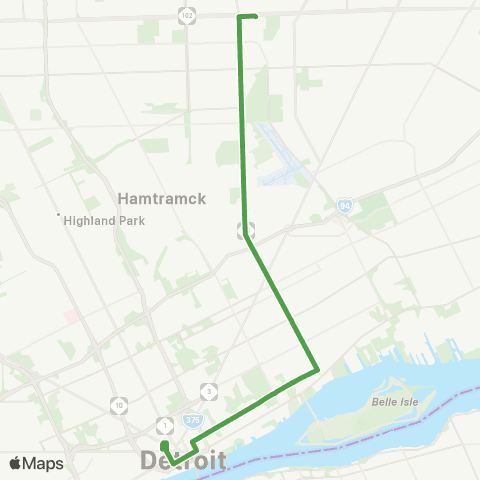 DDOT Van Dyke-Lafayette map