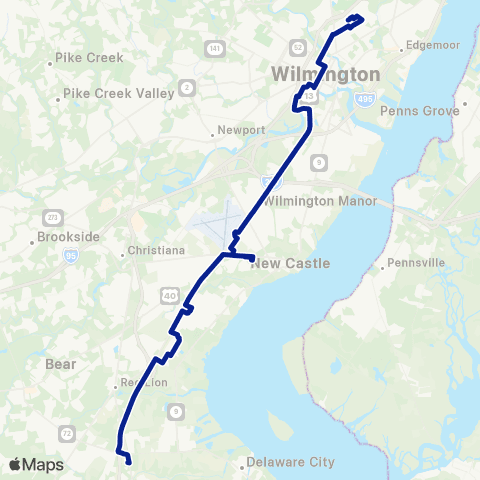 DART First State Wrangle Hill - Miller Road Shop Ctr map