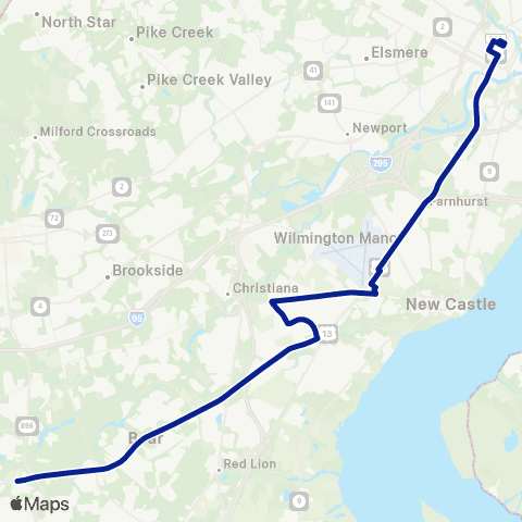 DART First State Glasgow - Wilmington map