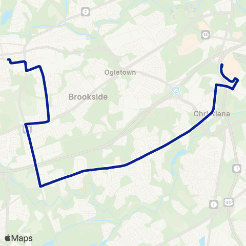 DART First State Ch Mall - Old Baltimore Pk - Newark map