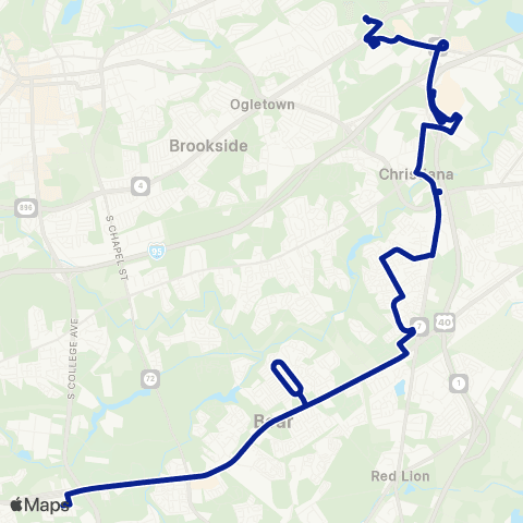 DART First State Glasgow - Christiana Mall map