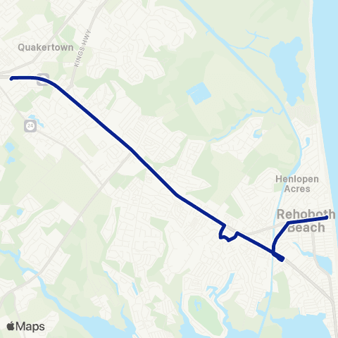 DART First State Lewes TC - Rehoboth Beach map