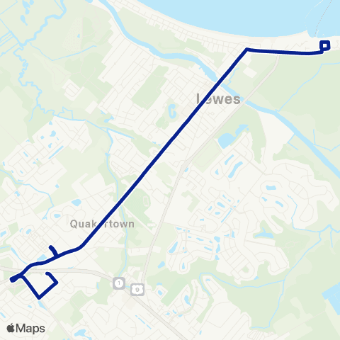 DART First State Lewes TC - Lewes-Ferry map