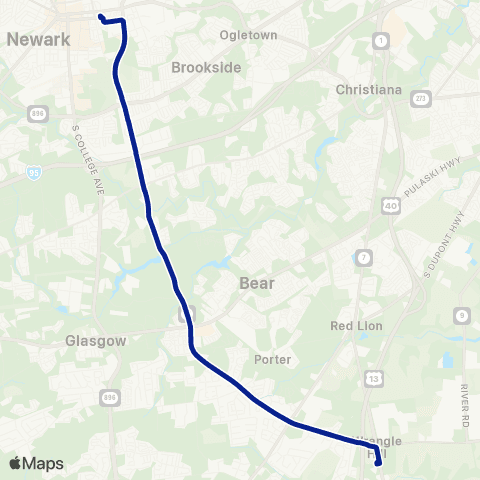 DART First State Delaware City DMV - Newark Hub map