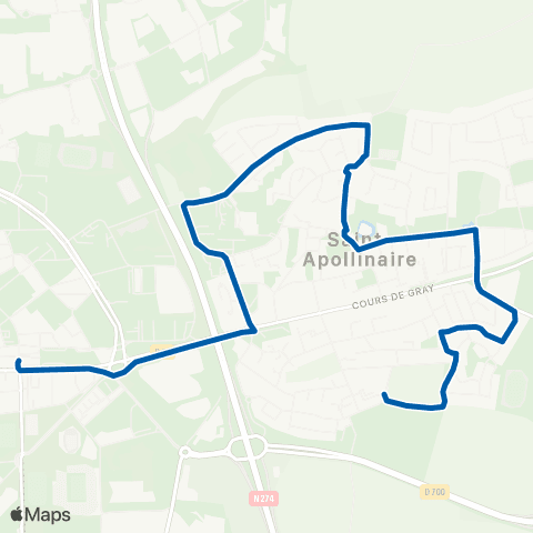 Divia St-Apo. Pré Thomas - Gresilles map