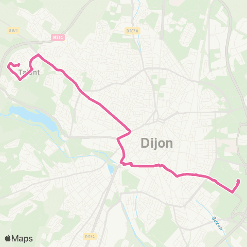 Divia Talant Dullin - Université map