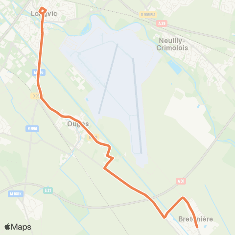 Divia Longvic Centre - Breteniere map