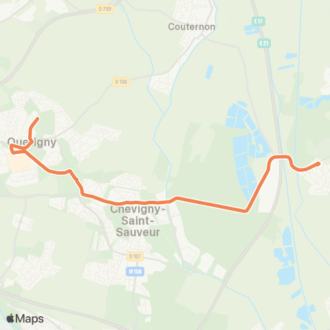 Divia Bressey - Quetigny Grand Marche map