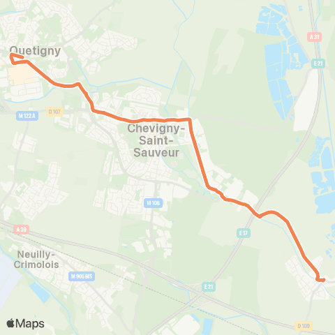 Divia Magny - Quetigny Grand Marche map