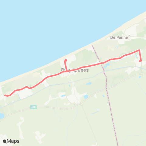 DK’BUS Leffrinckoucke Fort des Dunes-Frontière - Adinkerque map