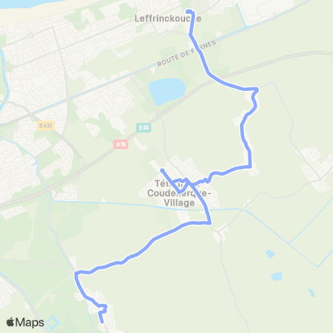 DK’BUS Navette Fort des Dunes map