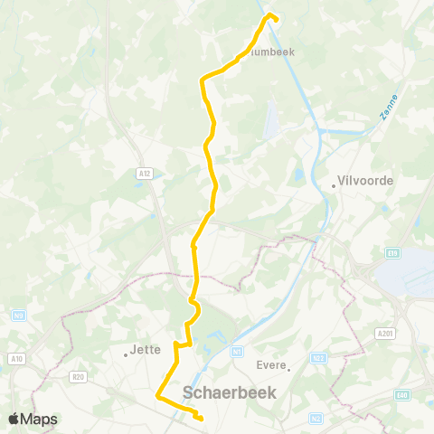 De Lijn Brussel Noord - Humbeek map