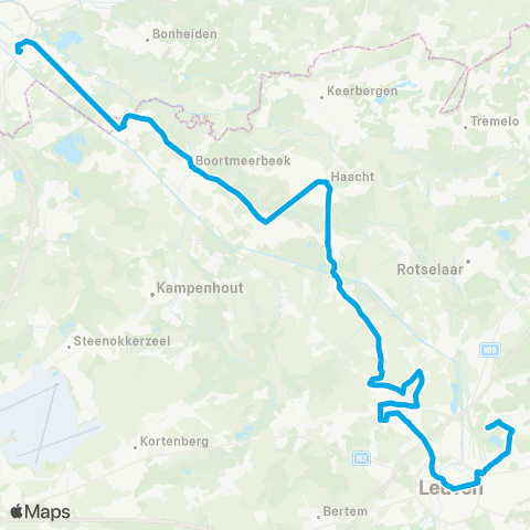 De Lijn Mechelen - Haacht - Herent - Leuven - Kessel-Lo map