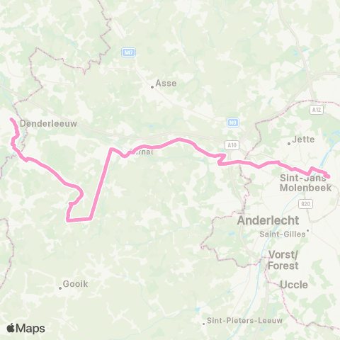 De Lijn Brussel Noord - Ternat - Liedekerke - Denderleeuw map