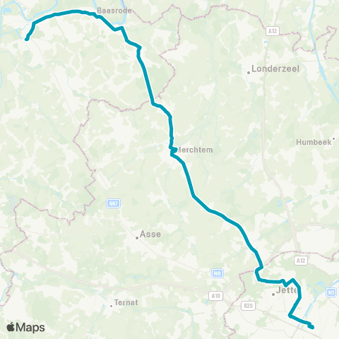 De Lijn Brussel Noord - Merchtem - Dendermonde map