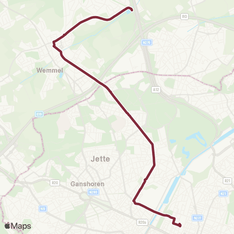 De Lijn Brussel Noord - Bockstael - Wemmel Drijpikkel map