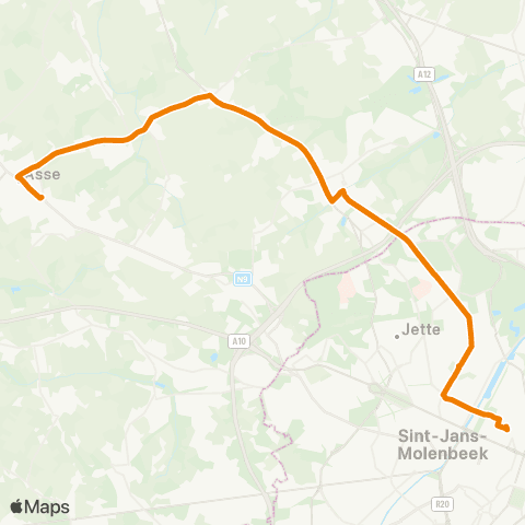 De Lijn Brussel Noord - Bockstael - Wemmel ( - Asse) map