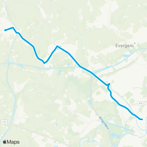 De Lijn Gent - Mariakerke - Lovendegem - Zomergem Kerk map