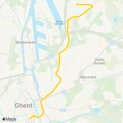 De Lijn Gent - Dampoort - Sint-Amandsberg - Oostakker Dorp map