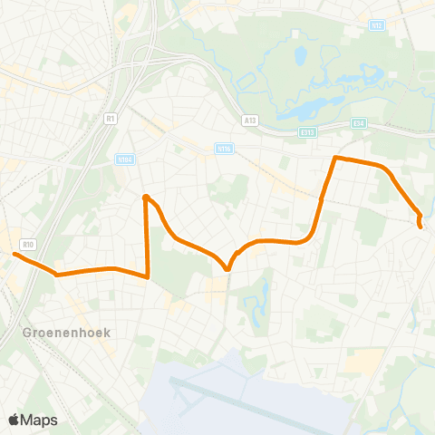 De Lijn Berchem Station - Eksterlaar - Silsburg map