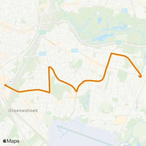 De Lijn Berchem Station - Eksterlaar - Silsburg map