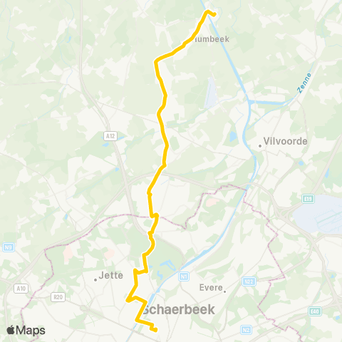 De Lijn Brussel Noord - Humbeek map