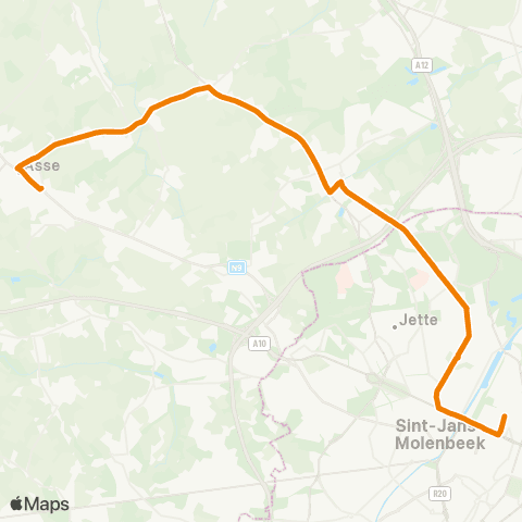 De Lijn Brussel Noord - Bockstael - Wemmel ( - Asse) map