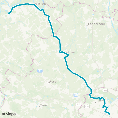 De Lijn Brussel Noord - Merchtem - Dendermonde map