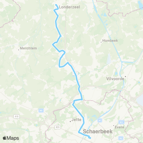 De Lijn Brussel Noord - Meise - Londerzeel map