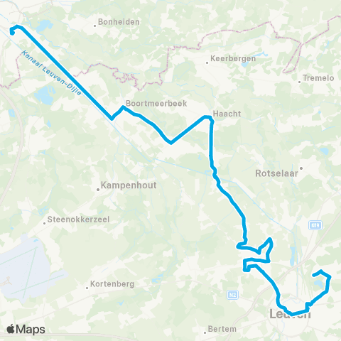 De Lijn Mechelen - Haacht - Herent - Leuven - Kessel-Lo map