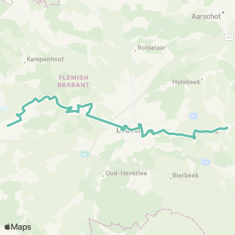 De Lijn Kortenberg - Erps-Kwerps - Leuven - Lubbeek map