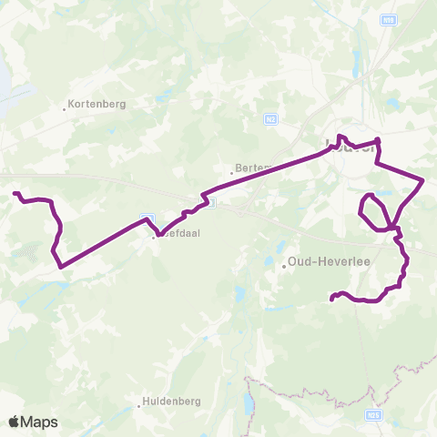 De Lijn Sterrebeek - Leefdaal - Leuven - Vaalbeek map
