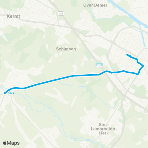 De Lijn Hasselt - Stevoort map
