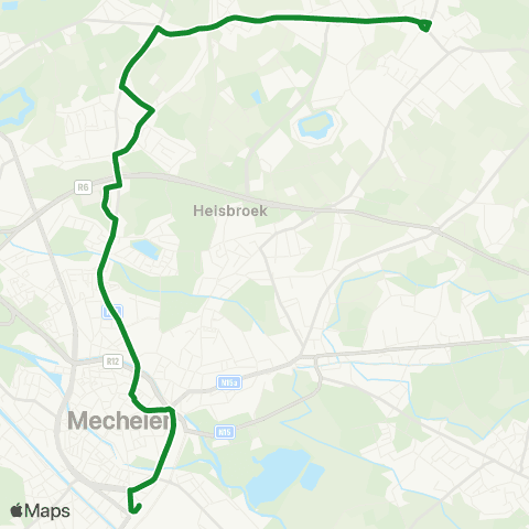 De Lijn Station - Veemarkt - AZ Sint-Maarten - Sint-Katelijne-Waver map
