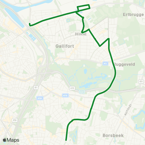 De Lijn Sport - Deurne Zuid map