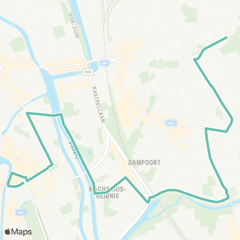 De Lijn Zuid - Macharius - Sint-Baafskouter map