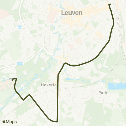 De Lijn Leuven Station - Heverlee Campus map