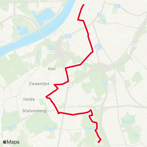 De Lijn Groenplaats - Valaar - UZA map
