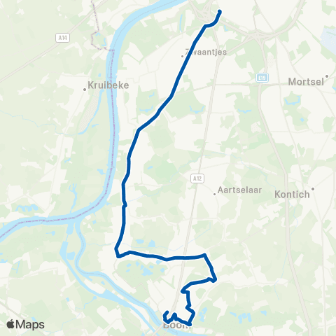 De Lijn Boom - Reet - Niel - Antwerpen map