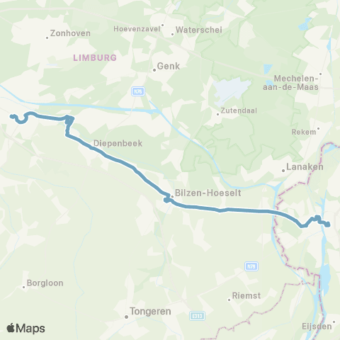 De Lijn Hasselt - Maastricht map