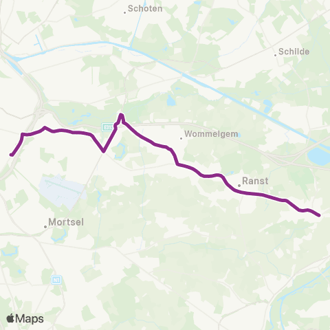 De Lijn (Broechem - ) Wommelgem - Ternesselei - Berchem map