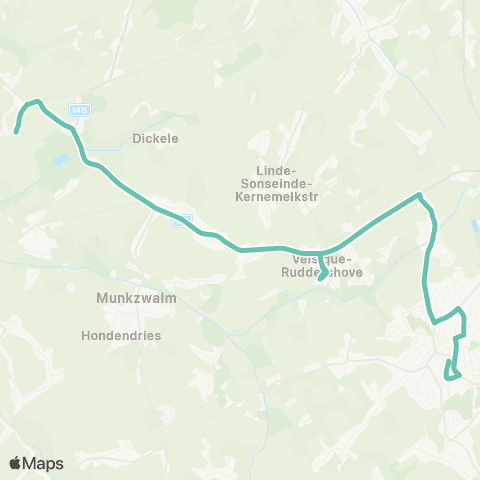 De Lijn Meilegem - Hundelgem - Velzeke - Zottegem map