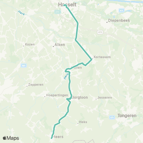 De Lijn Hasselt - Heers map