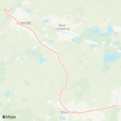 De Lijn Oostmalle - Brecht map